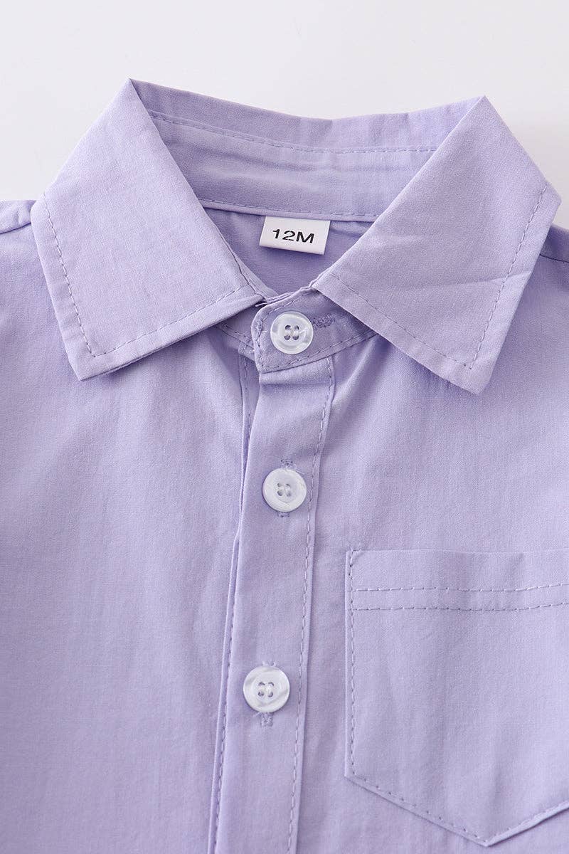 Boy Collared Shirt: Lavender