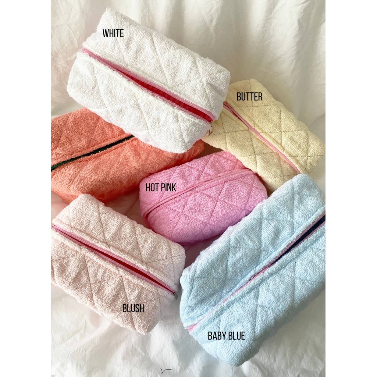 Make Up Bag - TERRY: ONE SIZE / WHITE