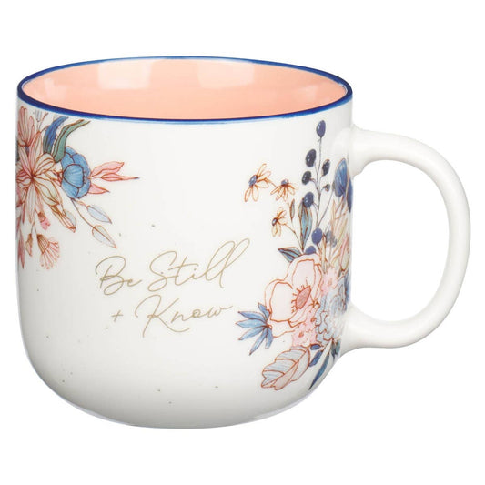 Mug: Pink Floral (Be Still Ps. 46:10)