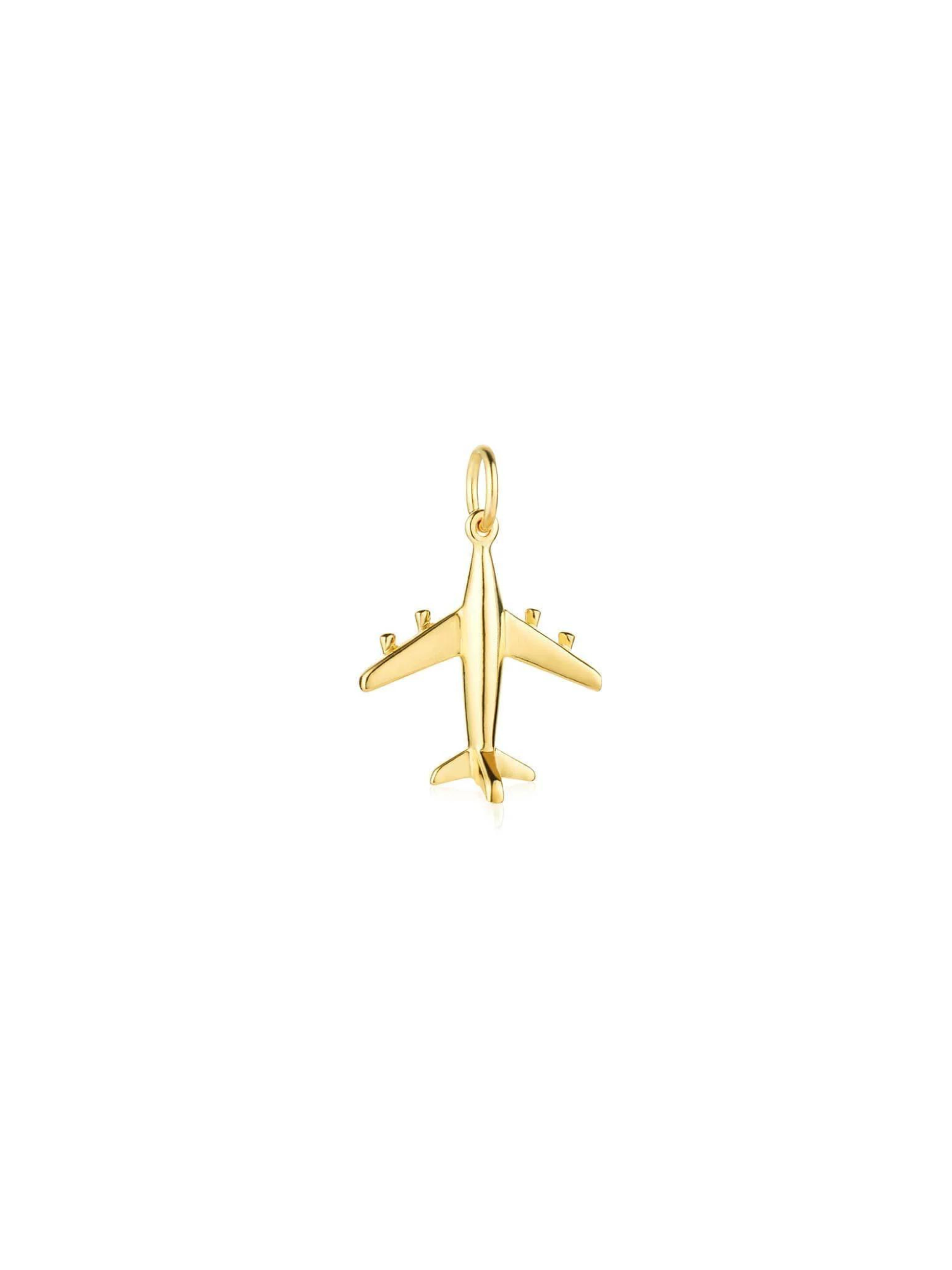 Charm: Gold Take Me Away Airplane Charm