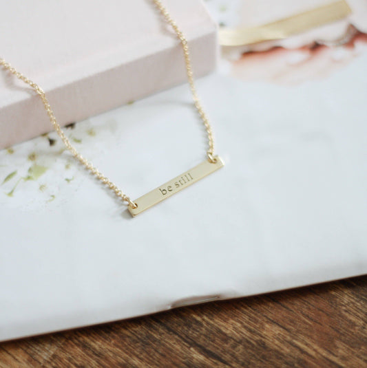 Necklace: Be Still (Gold plated)