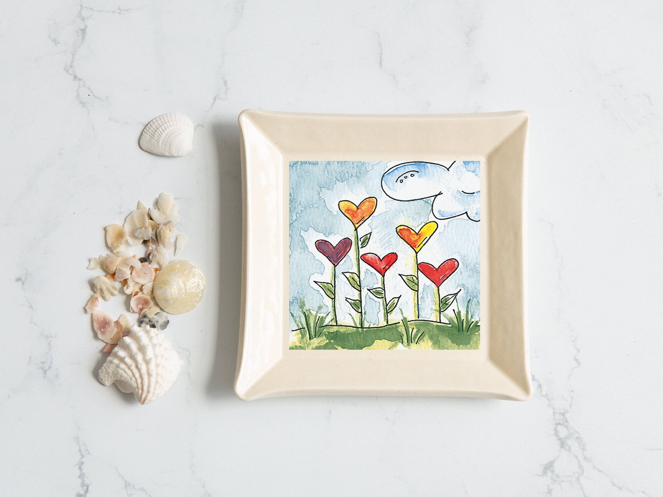 Trinket Dish: Heart Garden