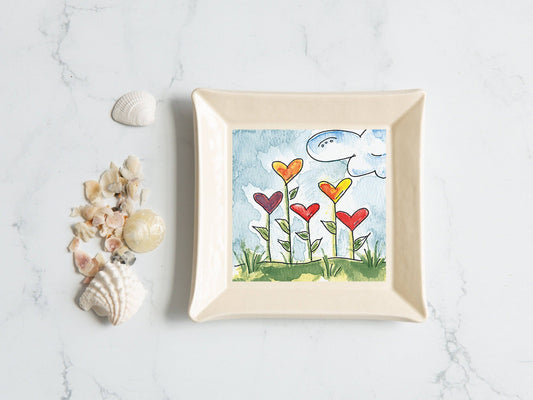 Trinket Dish: Heart Garden