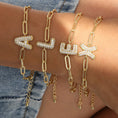 Load image into Gallery viewer, Bracelet: CZ Initial Bubble Balloon Bracelet (Gold Filled)
