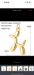 Load image into Gallery viewer, Charm: Balloon Dog Charm (0.70") For Charm Necklace & Bracelet
