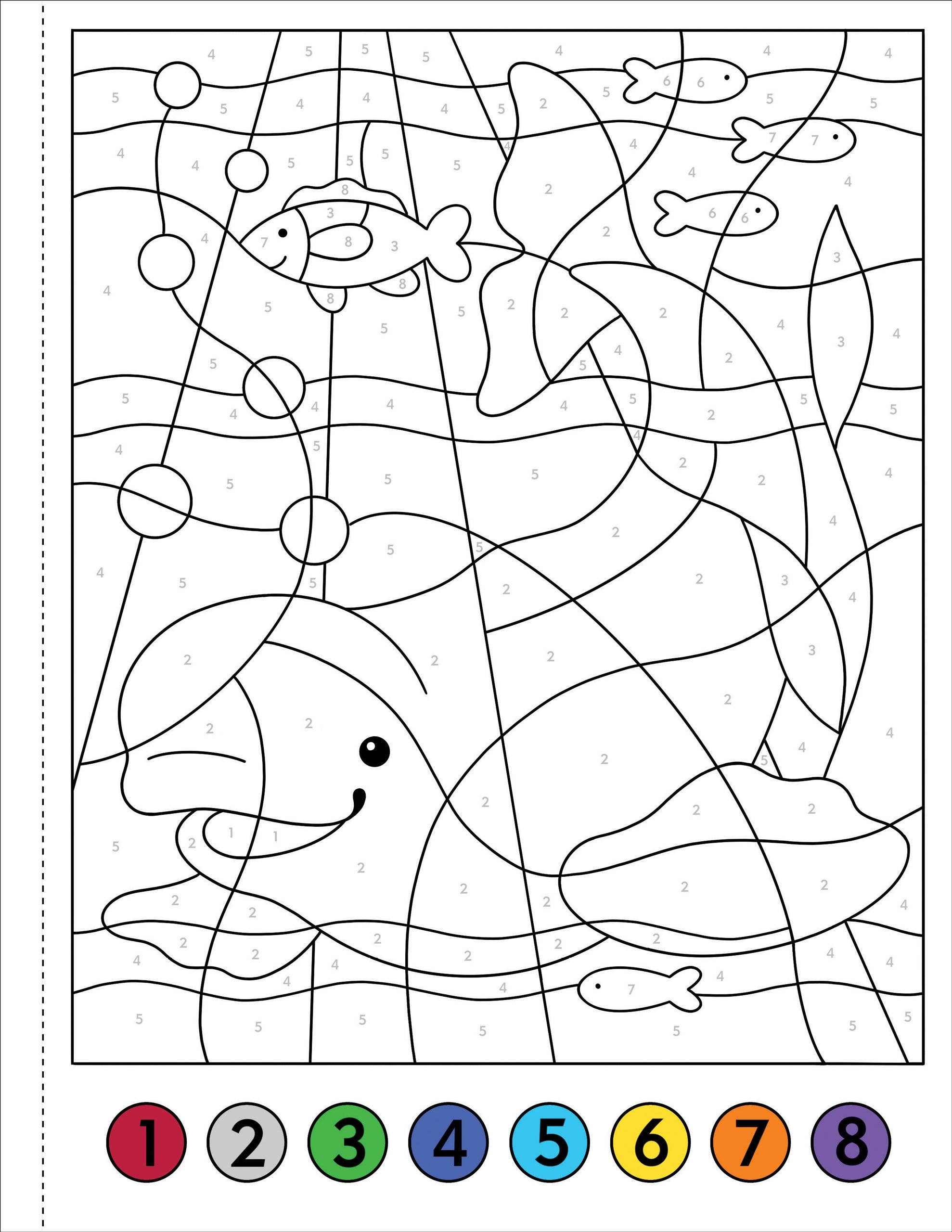 Coloring Book: My First Color-By-Number! Under The Sea