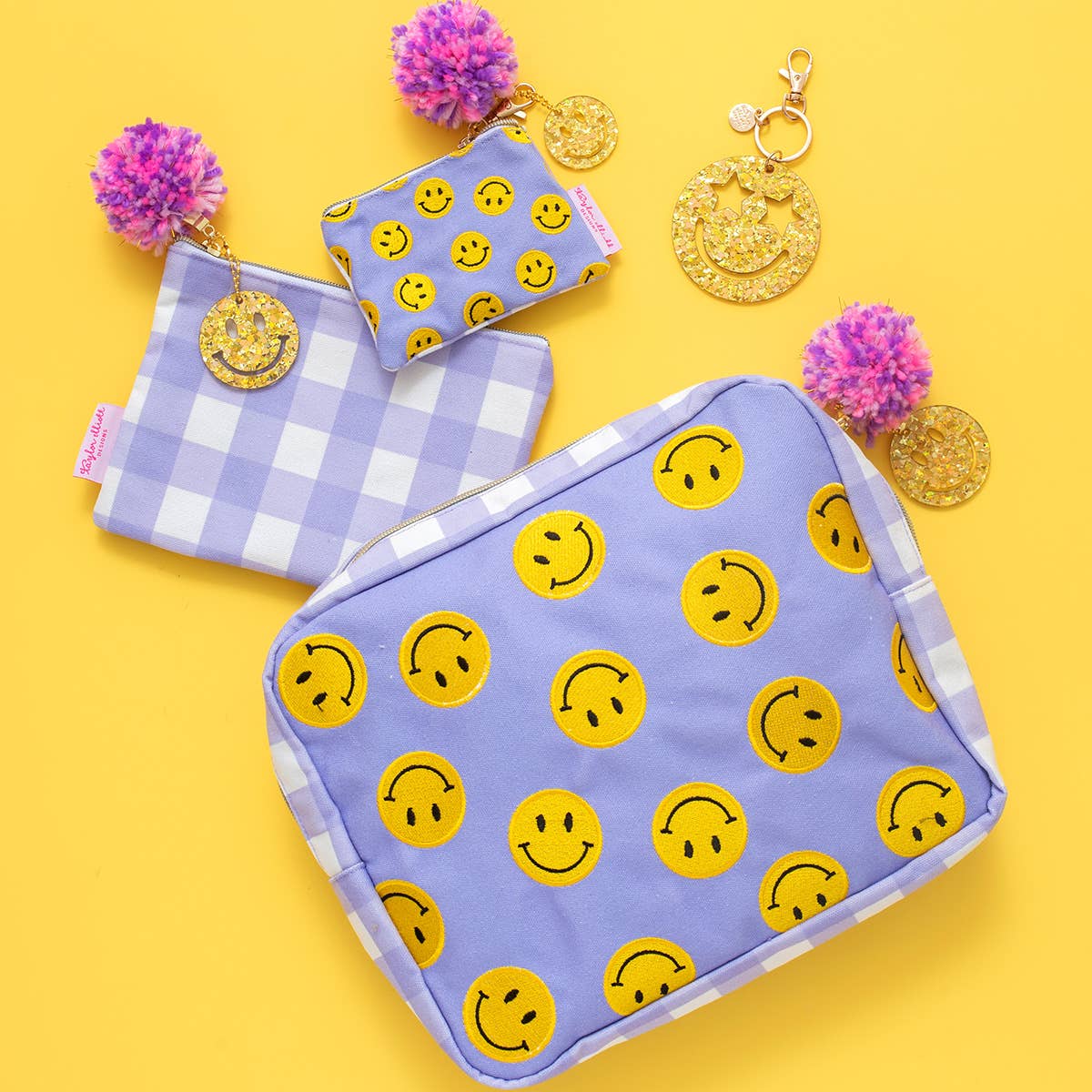 Keychain: Smiley Stars Confetti Keychain