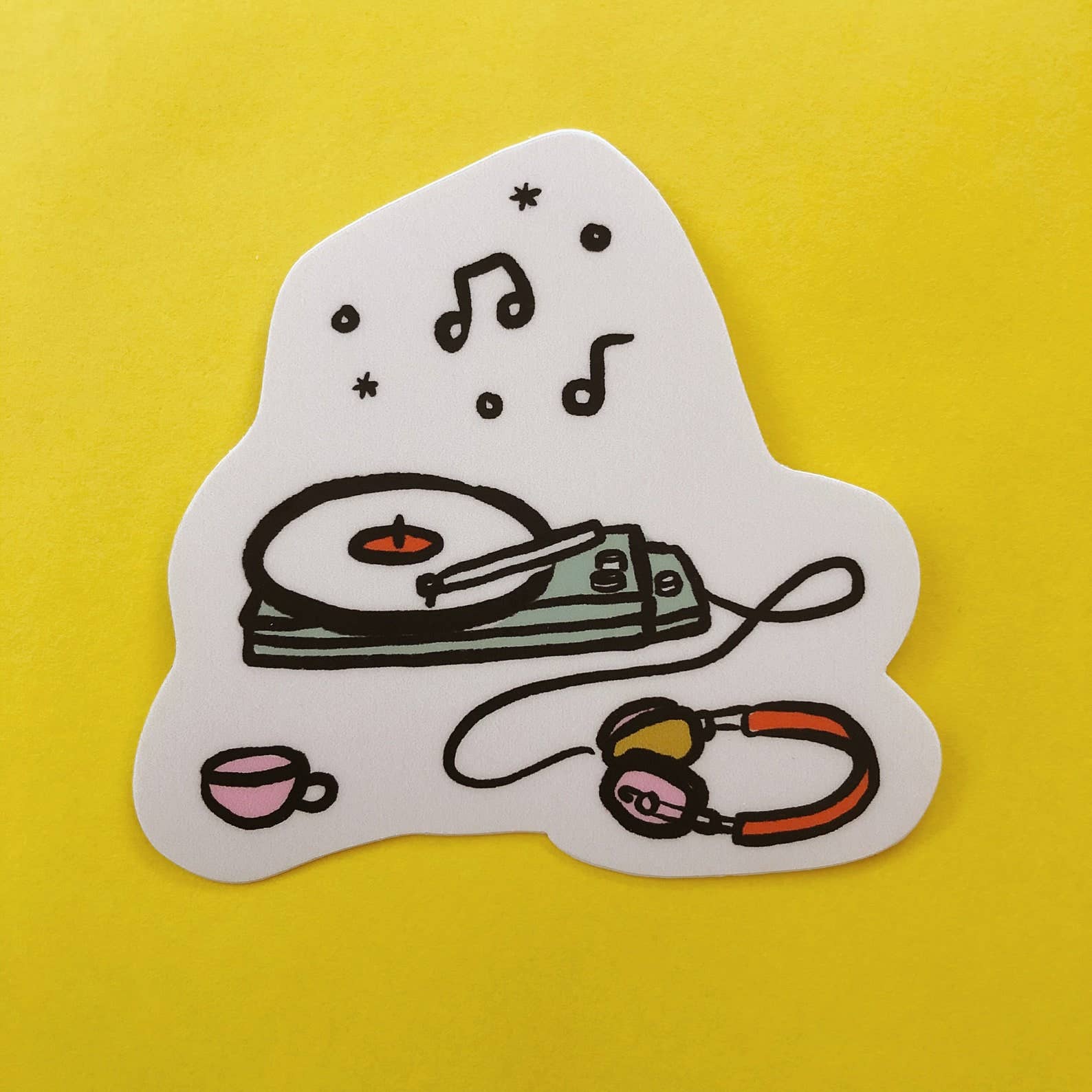 Sticker: Record Player Vinyl