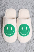 Load image into Gallery viewer, Comfy Happy Face Fuzzy Slipper: Lavender (Size 8-10 Womens)
