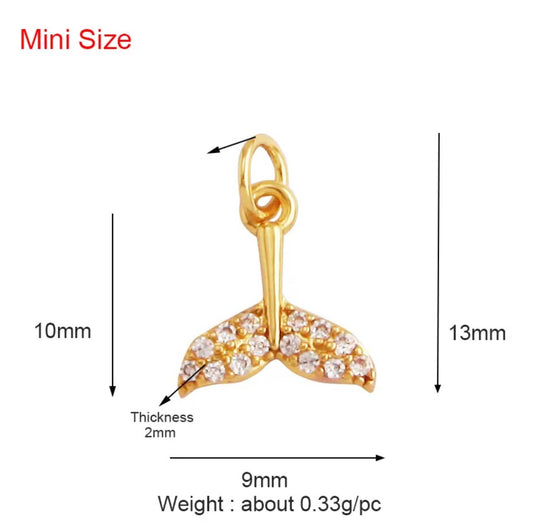 Charm (Mini Series): Mini Dolphin Tail Charm