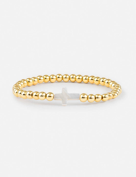 Bracelet: Gold Cross Bracelet
