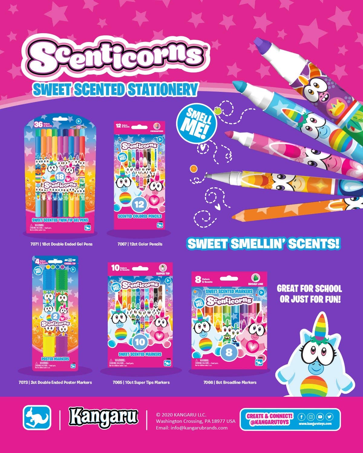 SCENTICORNS® Scented Stationery Broad line Markers – HeyPeacock