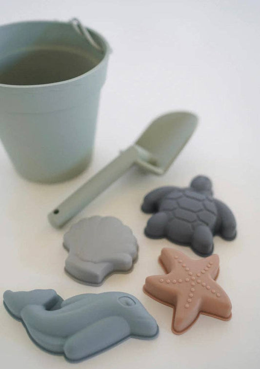 Sand Bucket: Sage Green Beach Set