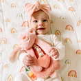 Load image into Gallery viewer, Baby Bundle (Box): Plush Lovey Bunny with Silicone Teether + Swaddle
