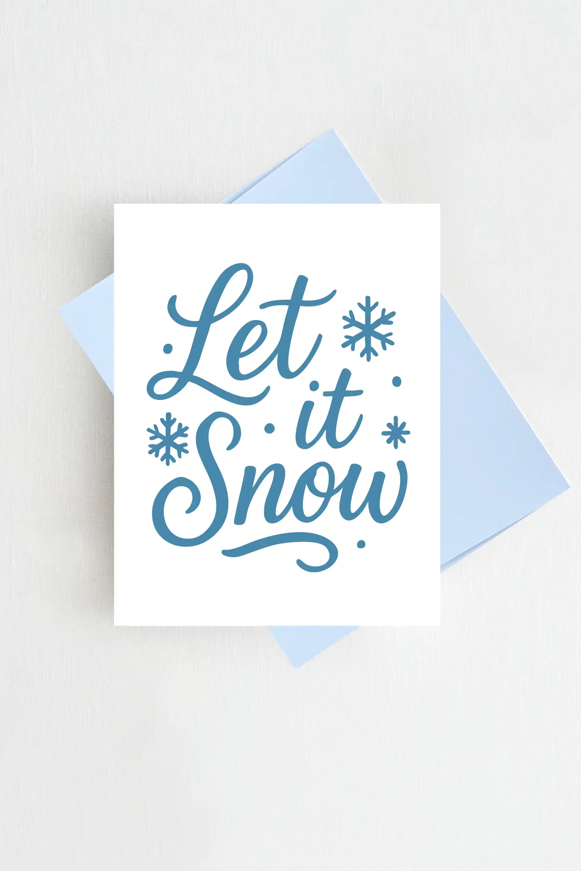 Greeting Card: Let it Snow Christmas Card New Year Holiday