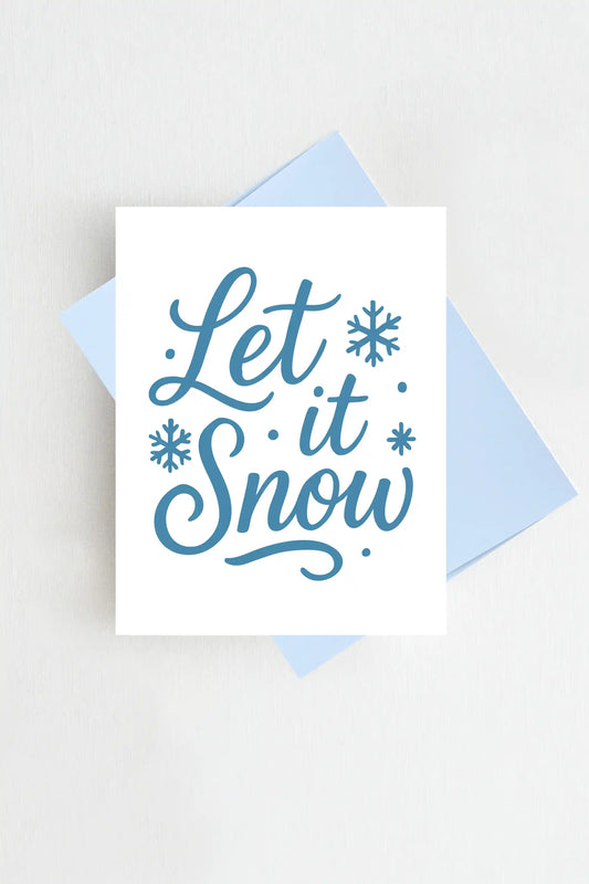 Greeting Card: Let it Snow Christmas Card New Year Holiday