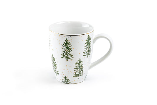 Mug: Holiday Snowy Pine Trees (14 oz)