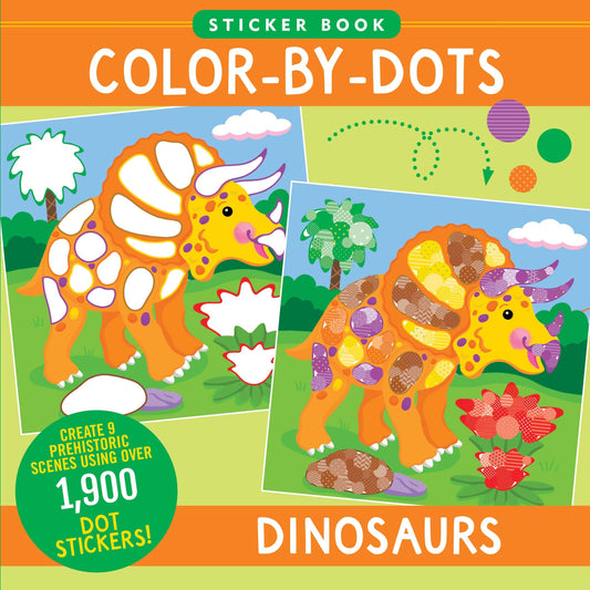 Activity Book: Color-By-Dots Sticker Book - Dinosaurs