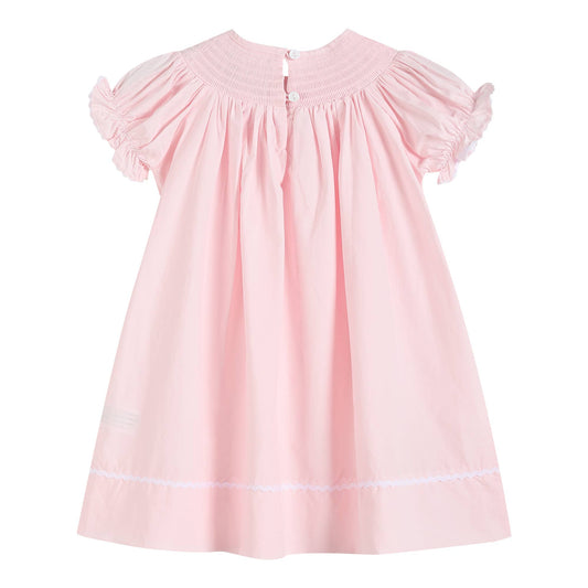 Dress: Light Pink Daisy Smocked Bishop Dress