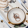 Load image into Gallery viewer, Trinket Tray: Gold Bee Ring Dish | Handmade Pottery
