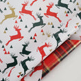 Load image into Gallery viewer, Gift Wrap: 24" x 16' Reversible Holiday | Prancing Deer/Plaid
