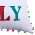 Load image into Gallery viewer, Pillow: Merry & Bright Holly Jolly Pom Pillow (Holiday)
