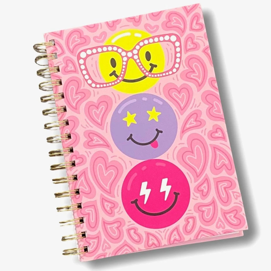 HeyPeacock PREPPY Spiral Notebooks for Kids, TEENS, Hard Bound Spiral Journal Diary, Notepad with 160 Lined Pages, A5 (5.82" x 8.26")