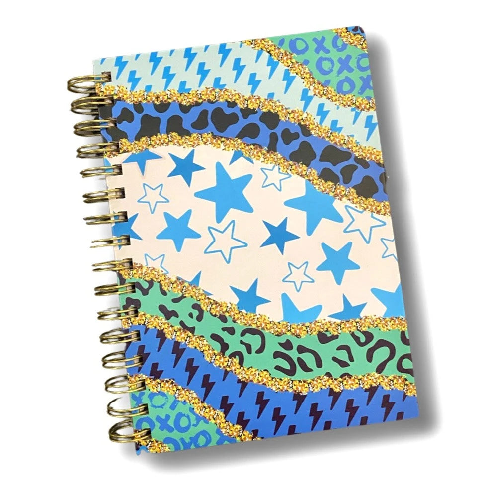 HeyPeacock PREPPY Spiral Notebooks for Kids, TEENS, Hard Bound Spiral Journal Diary, Notepad with 160 Lined Pages, A5 (5.82" x 8.26")