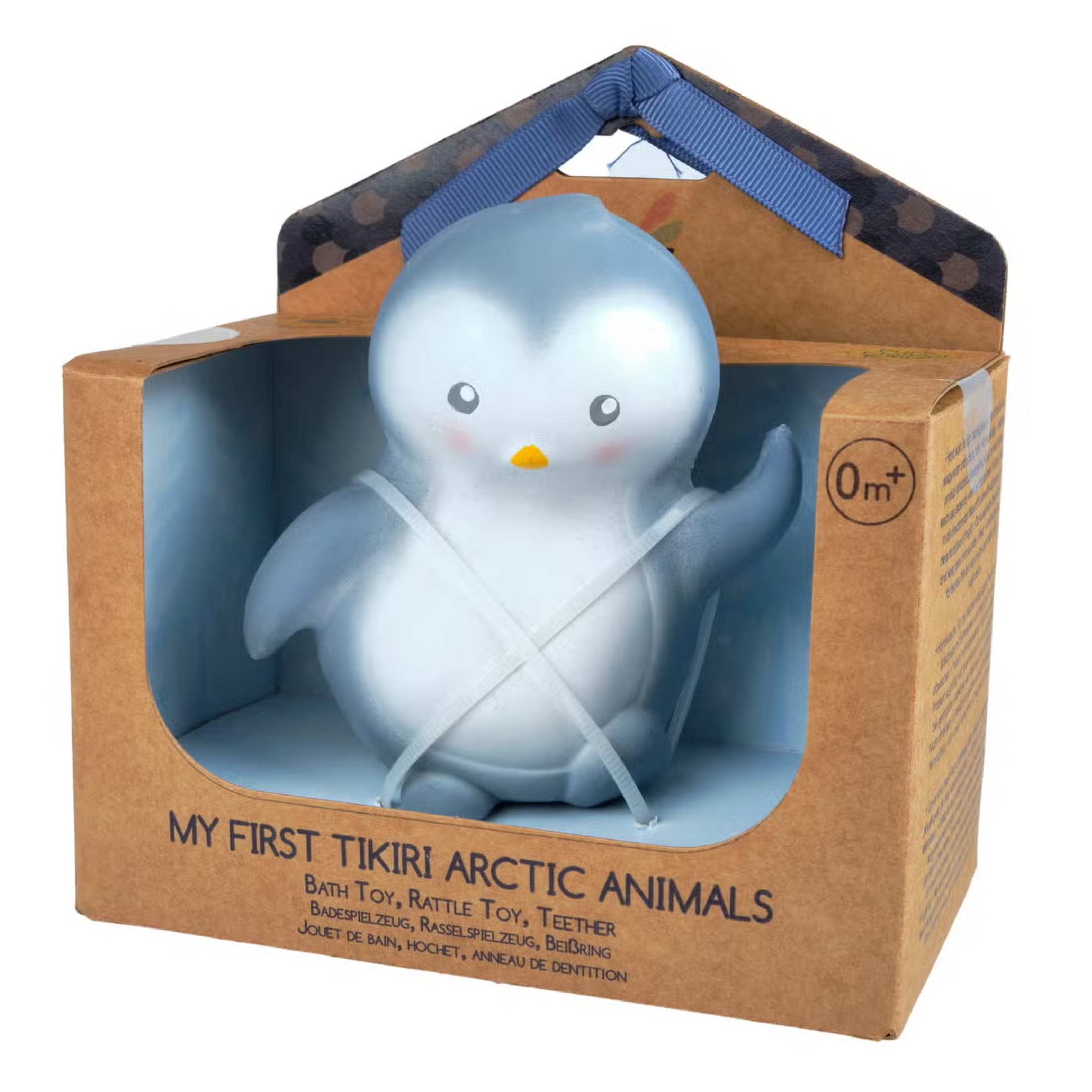 Organic Natural Teether, Rattle & Bath Toy: Arctic Penguin