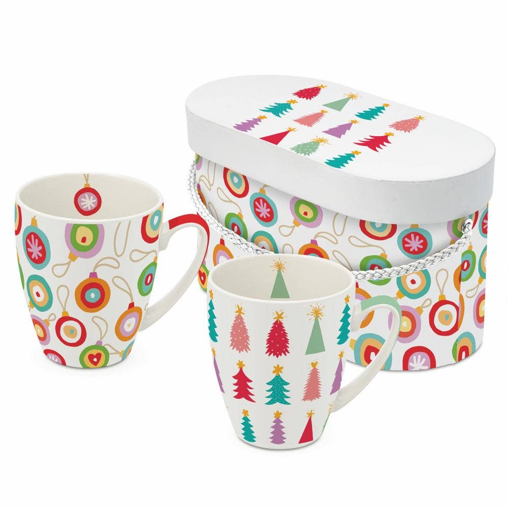 Holiday Mug Set: Christmas Mug/Ornaments & Trees