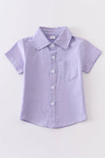 Load image into Gallery viewer, Boy Collared Shirt: Lavender
