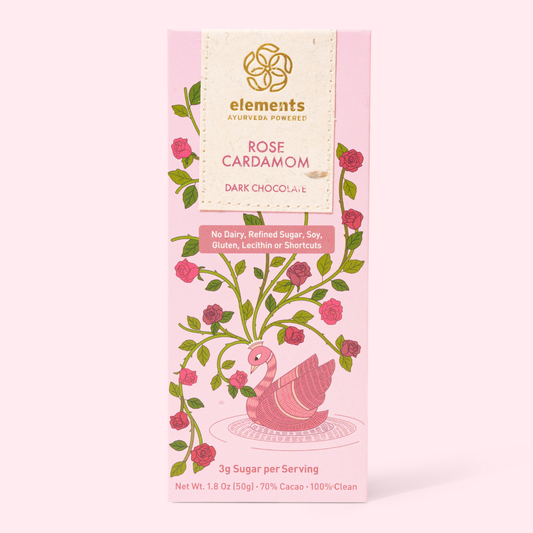 Chocolate Bar: Rose Cardamom 70% Dark Chocolate