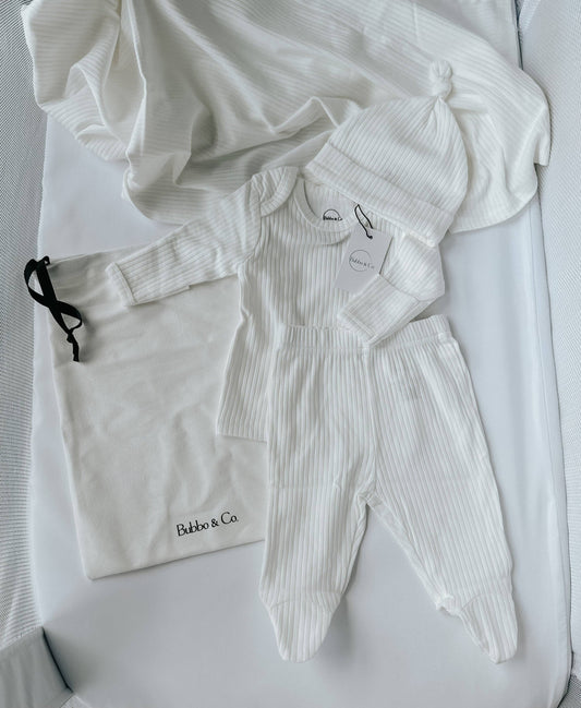 Take Me Home Outfit: Ribbed Set (Newborn)