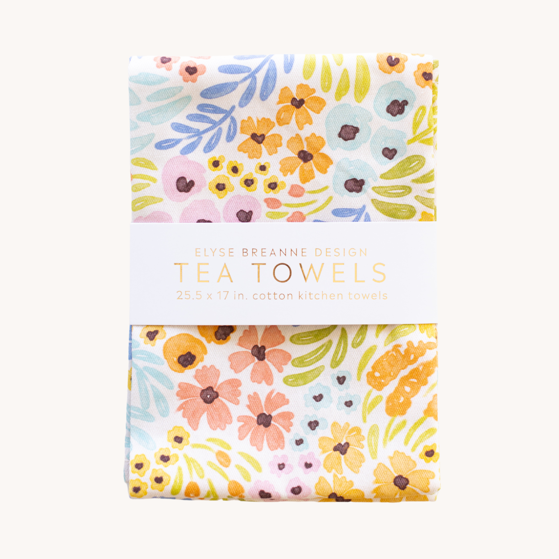 Tea Towels: Pack of 2 Pastel Wildflower