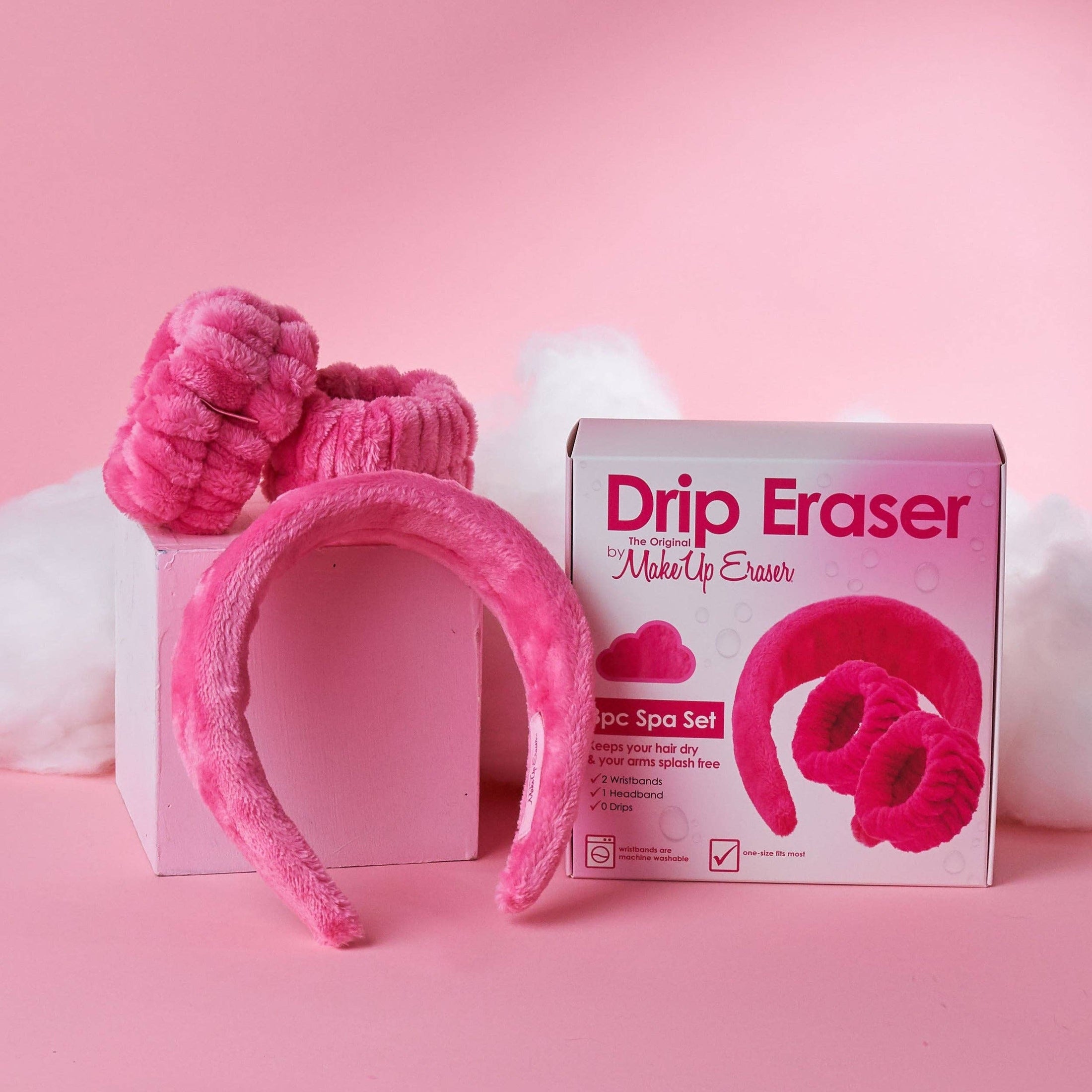 3 PC Spa Set: Drip Eraser Headband + Wristbands