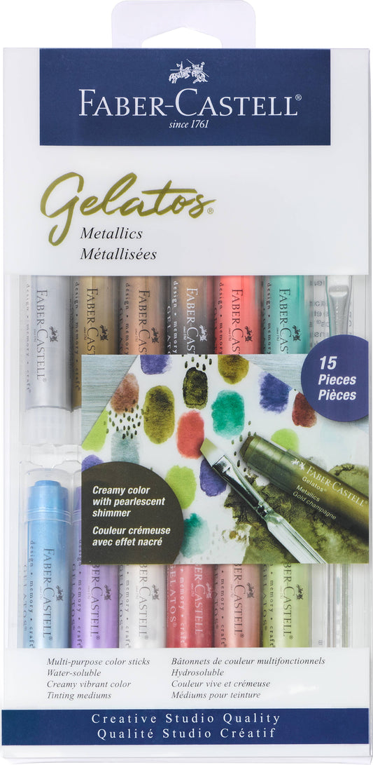 FABER-CASTELL: Gelatos, Metallics - 15-Piece Set