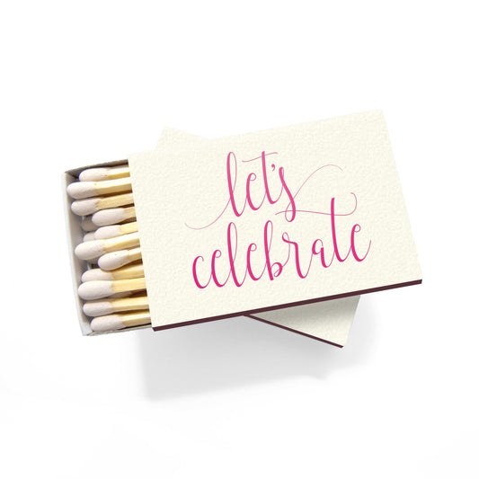 Matches: Let's Celebrate Matches Gift Matchboxes Wedding Birthday
