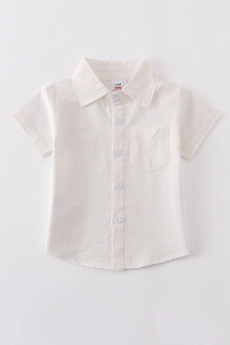 Boy Collared Shirt: White