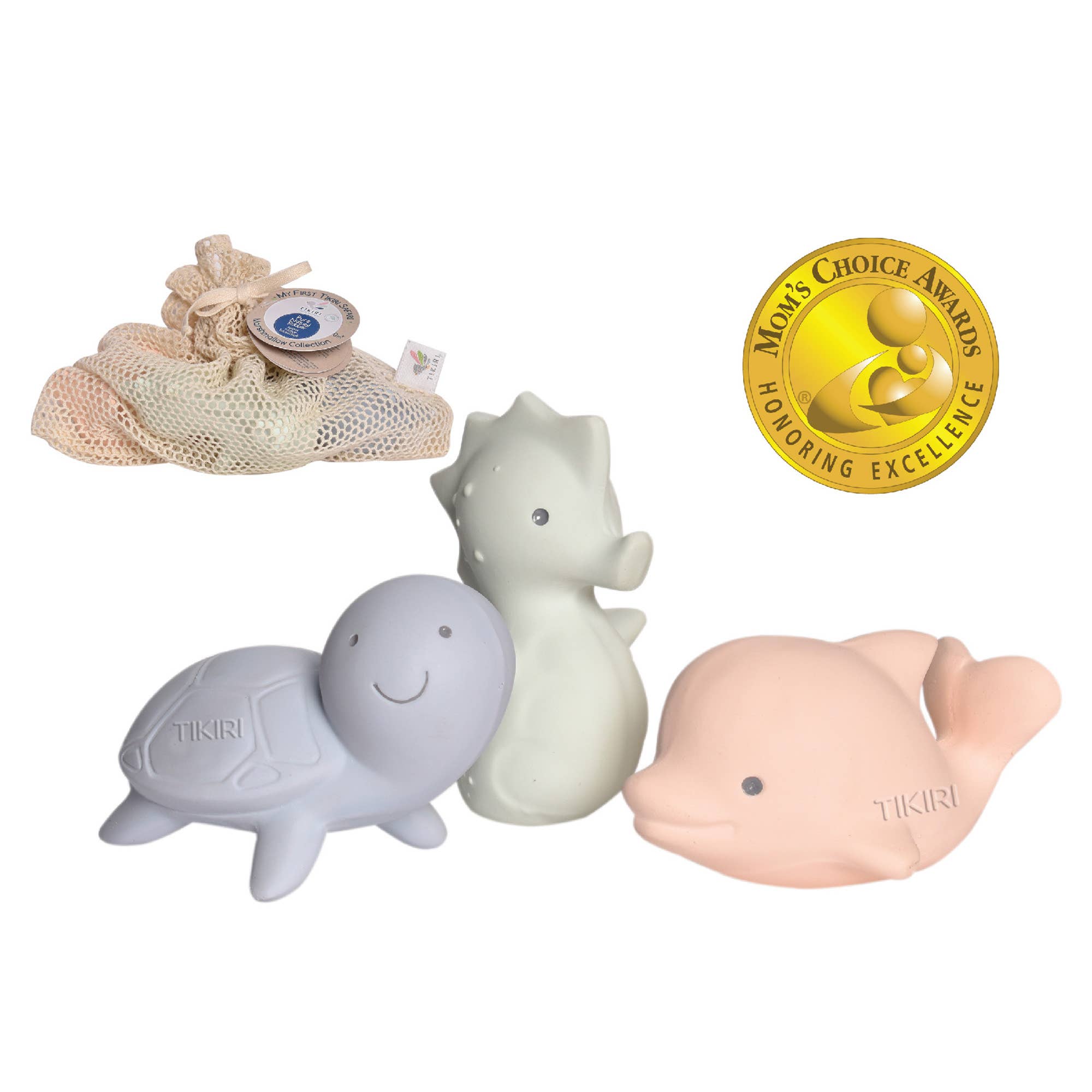 Natural Organic Teether, Rattle & Bath Toys: Marshmallow Ocean Animals