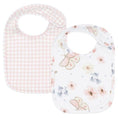 Load image into Gallery viewer, Bib Set: Butterfly/Blush Gingham Bibs
