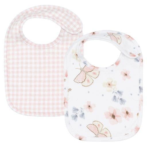 Bib Set: Butterfly/Blush Gingham Bibs