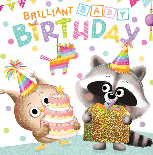 Board Book: Brilliant Birthday Baby - Children's Touch and Feel and Learn Sensory Book