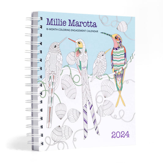 Calendar: Millie Marotta 2024 16-Month Coloring Engagement Calendar