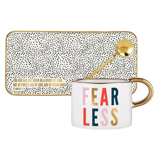 Be Fearless: Mug and Tray Set