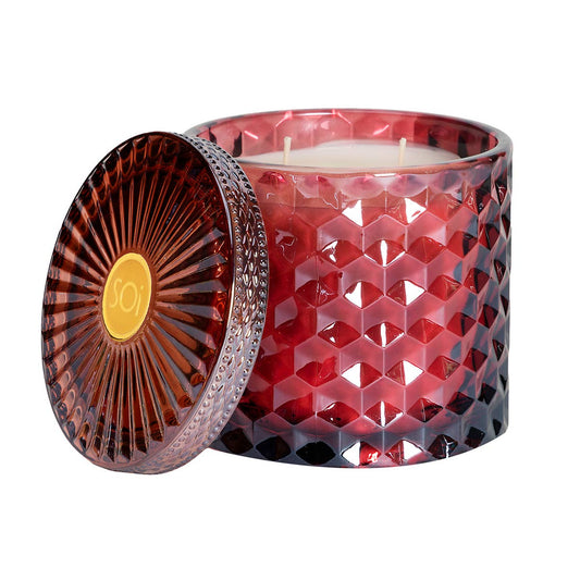 Candle: Shimmer Holiday Hot Toddy -  15oz (Cranberry Red)