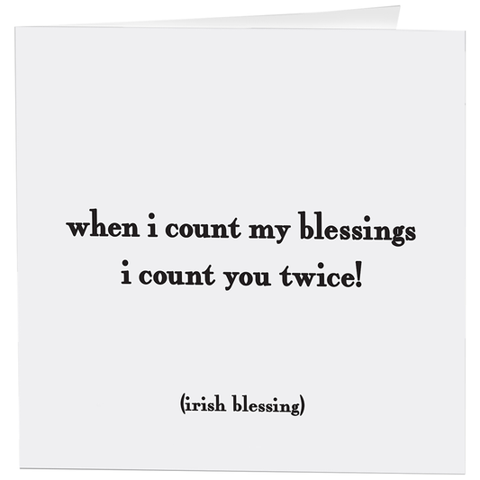 Card: Count My Blessings (Irish Blessing)