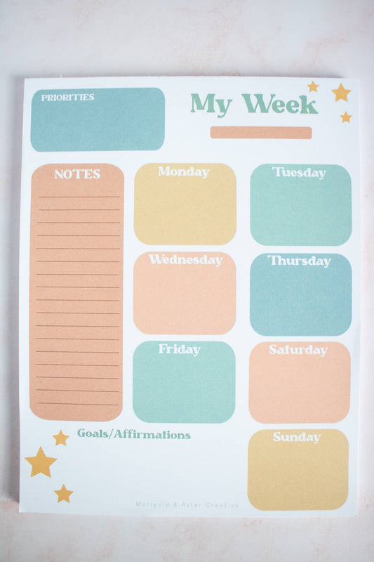 Planner: Retro Stars Weekly Planner