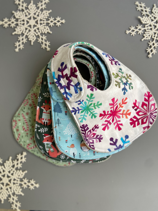 Bib: Rainbow Winter Snowflake