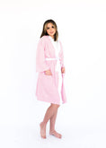 Load image into Gallery viewer, Women's Organic Hooded Bath & Spa Robe/Swim Cover-Up: Cabo Blue
