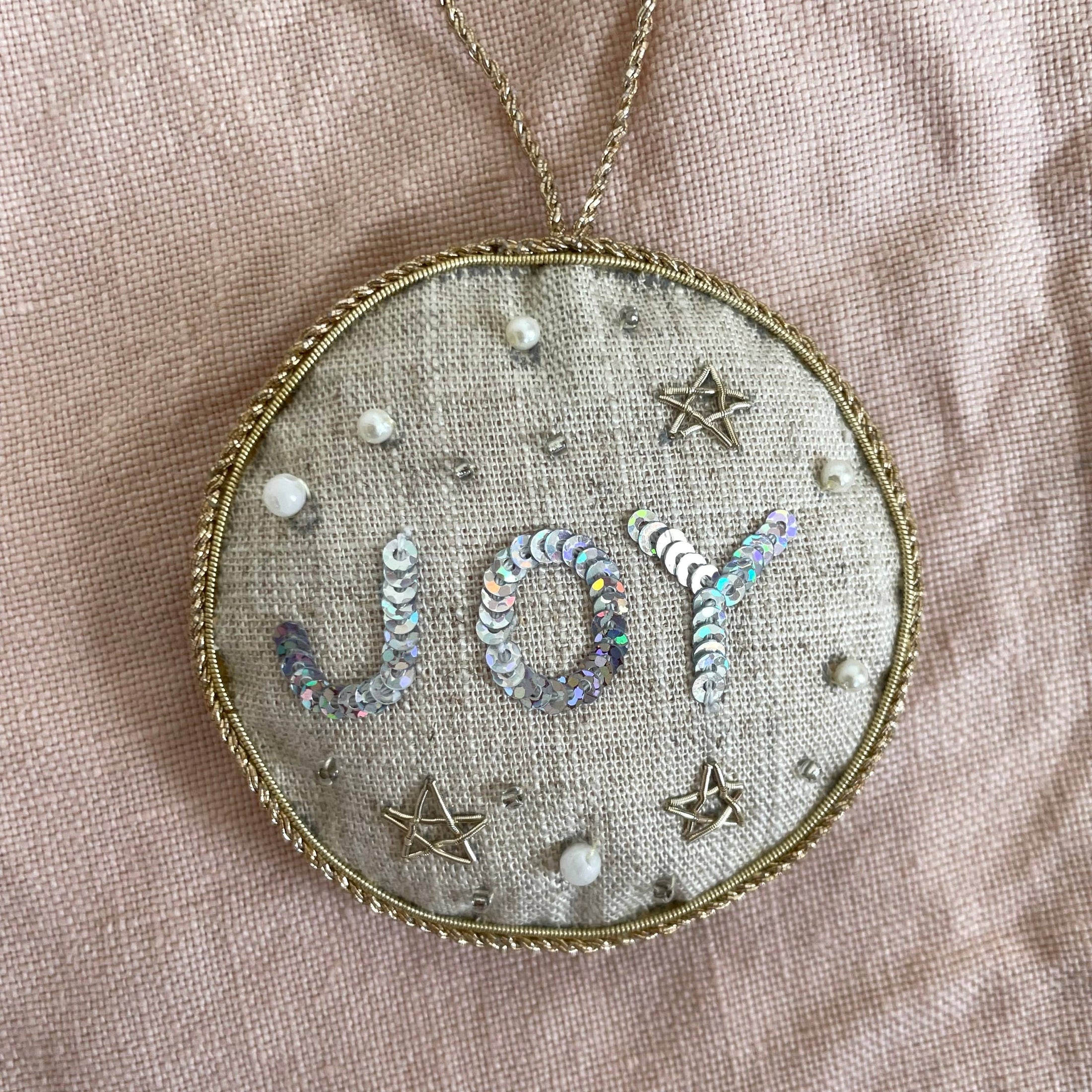 Handmade 'Joy' Christmas Decoration